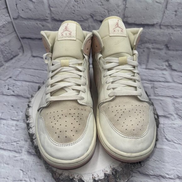 Nike Air Jordan 1 Mid SE Seersucker FQ1926-161 Sneakers Retro Womens Size 12 - Picture 6 of 10